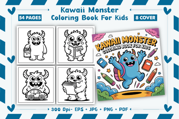 Download Kawaii Monster Coloring Pages for Kids - Kawaii Collection