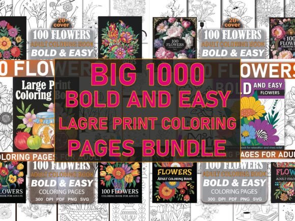 Download 1000+ Bold&amp; Easy Large Print Page Bundle - Premium Resources