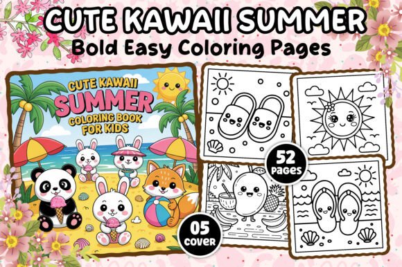 Download Cute Kawaii Summer Coloring Pages - Kawaii Collection