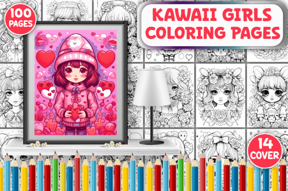 Download Kawaii Girls Coloring Pages for Kids - Kawaii Collection