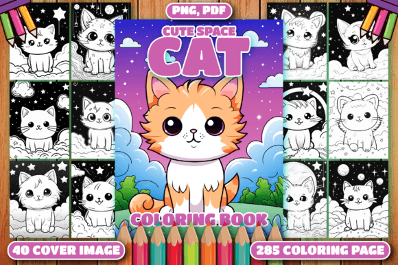 Download 285 Cute Kawaii Space Cat Coloring Pages - Kawaii Collection