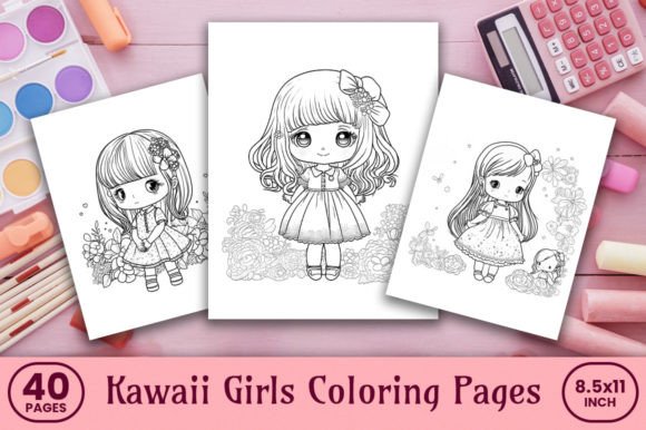 Download Kawaii Girls, Chibi Girls Coloring Pages - Kawaii Collection