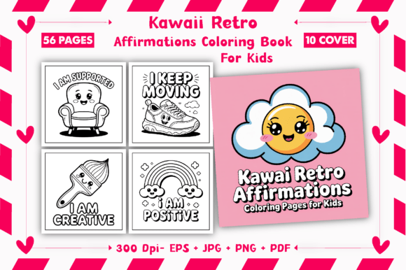 Download Kawaii Retro Affirmations Coloring Pages - Kawaii Collection