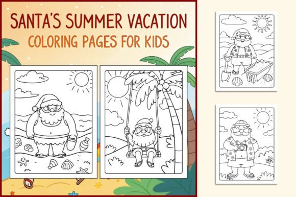 Download Santa's Summer Vacation Coloring Pages - Summer vacation coloring Collection
