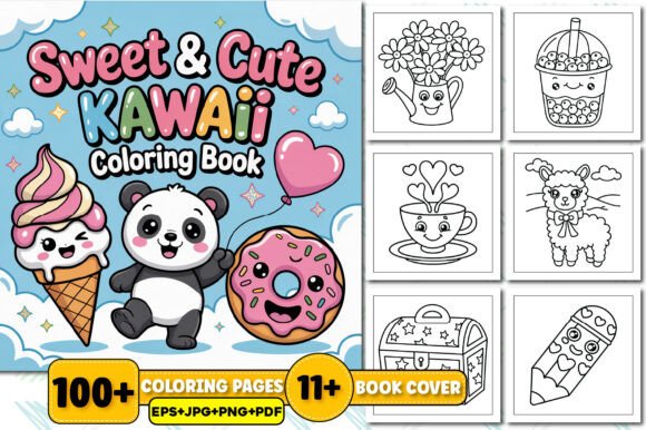 Download Sweet &amp; Cute Kawaii Coloring Book Kids - Kawaii Collection